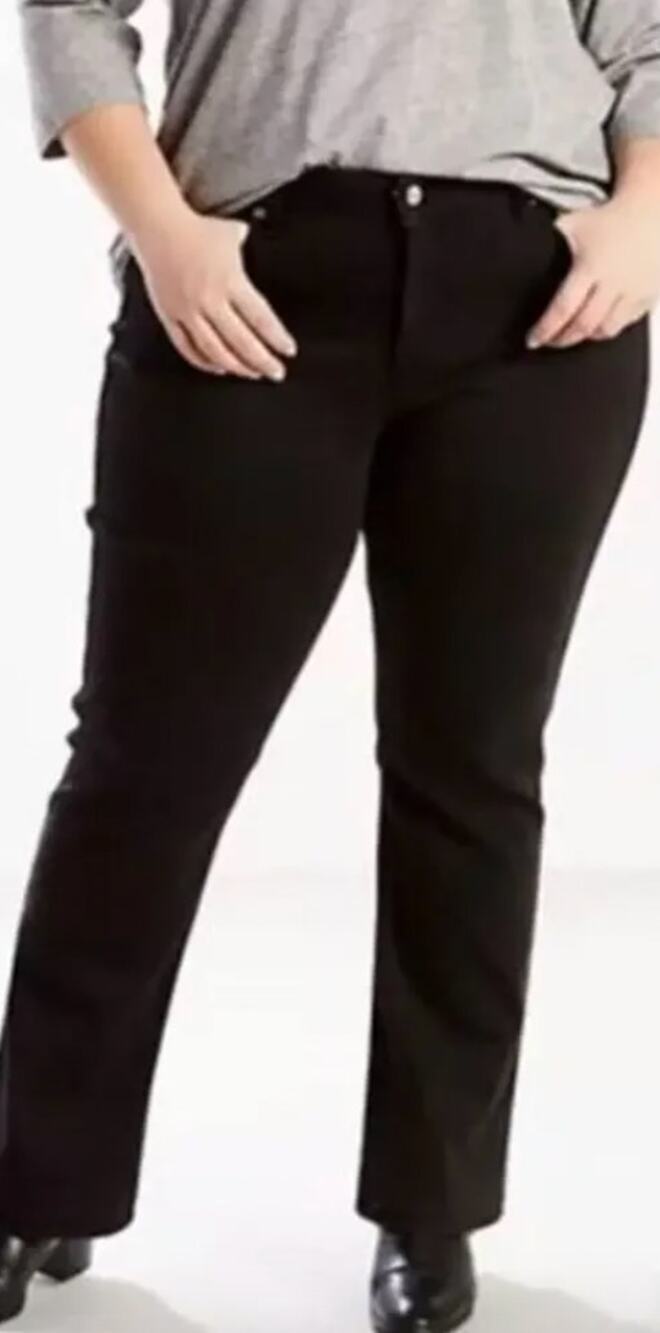 Levi's Classic Straight Black Jeans 22W Dark Grey